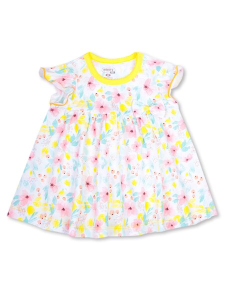 Платье ясельное Новорождённым Bonito Белый; Жёлтый Цветы (фото 1)