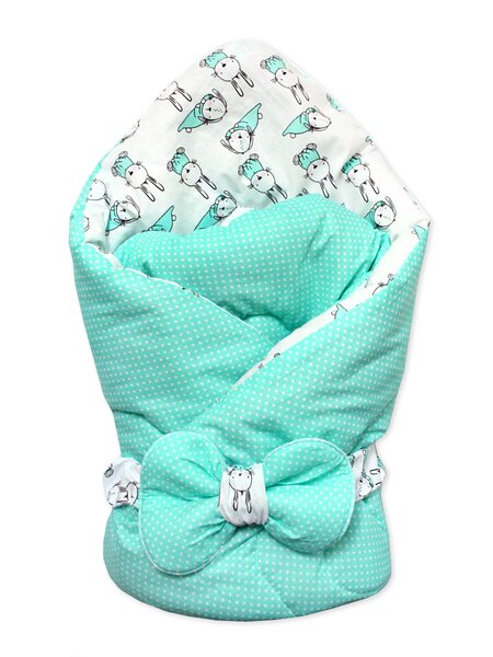 Комплект на выписку весна-осень Новорождённым Россия Белый; Мятный Зайки (фото 1)