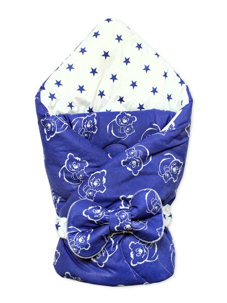 Комплект на выписку весна-осень Новорождённым Россия Белый; Синий Мишки (фото 1)