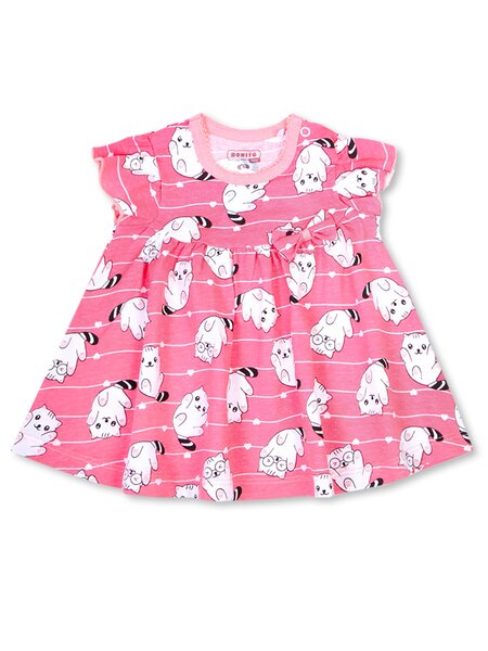 Платье ясельное Новорождённым Bonito Коралловый Котята (фото 1)