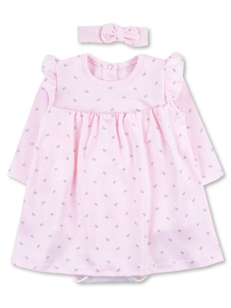 Комплект Новорождённым Юлала Розовый светлый Бантики (фото 1)