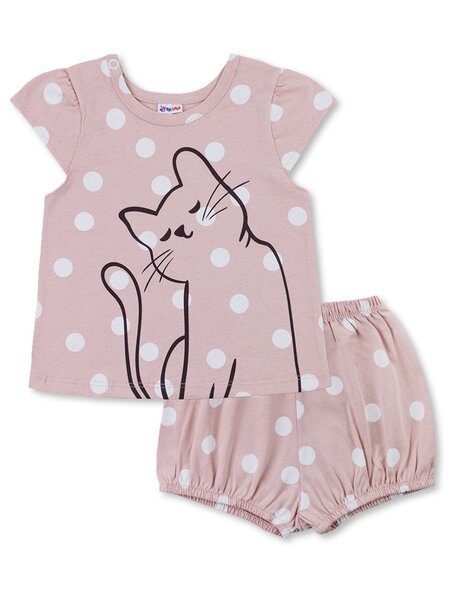 Комплект Новорождённым Юлала Пудра Котик (фото 1)