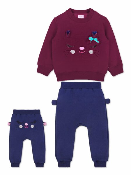 Комплект Новорождённым Bonito Бордовый Мордочка (фото 1)