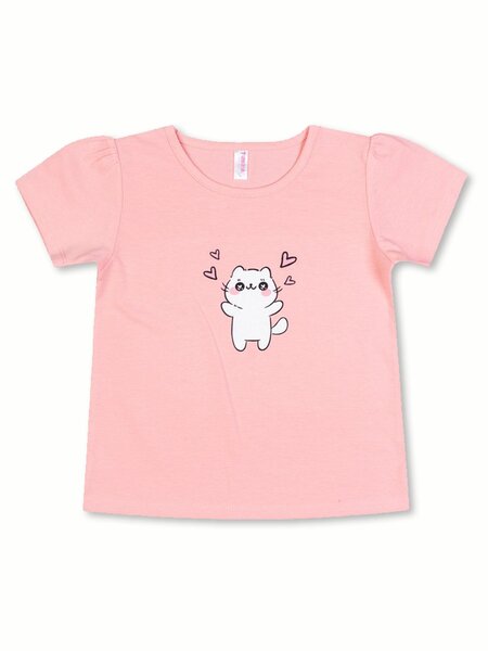 Футболка Девочкам Takro Персиковый Котик (фото 1)