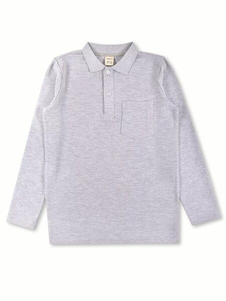 Поло Мальчикам Bonito Серый меланж Без рисунка (фото 1)