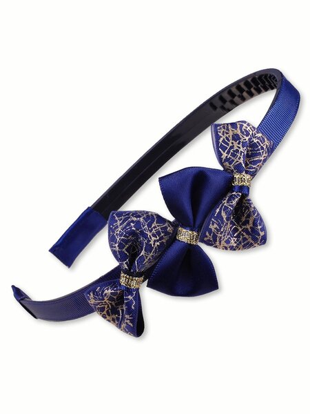 Ободок для волос Девочкам Baby`s joy Чернильный Бантики (фото 1)