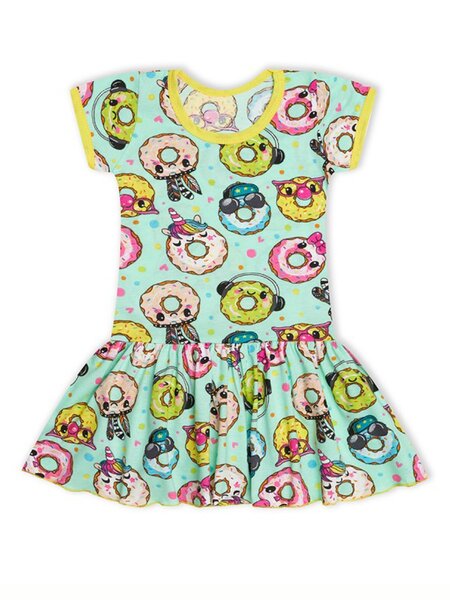 Платье Девочкам Россия Мятный Пончики (фото 1)