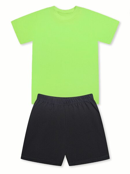 Костюм спортивный Мальчикам Россия Салатовый; Чёрный Без рисунка (фото 1)