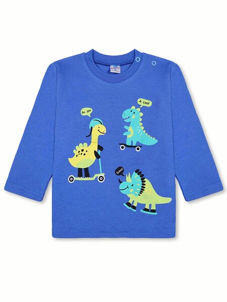 Лонгслив Мальчикам Bonito Ультрамарин Динозаврики (фото 1)