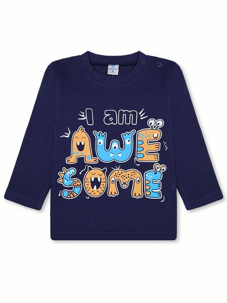 Лонгслив Мальчикам Bonito Чернильный Надпись (фото 1)