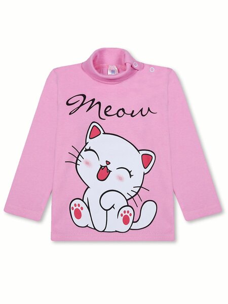 Водолазка Девочкам Bonito Розовый Котёнок (фото 1)