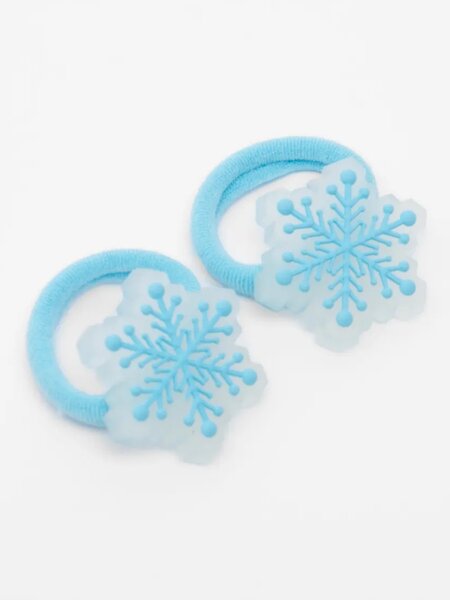 Резинка для волос, 2 шт Девочкам Baby`s joy Микс Снежинки (фото 1)