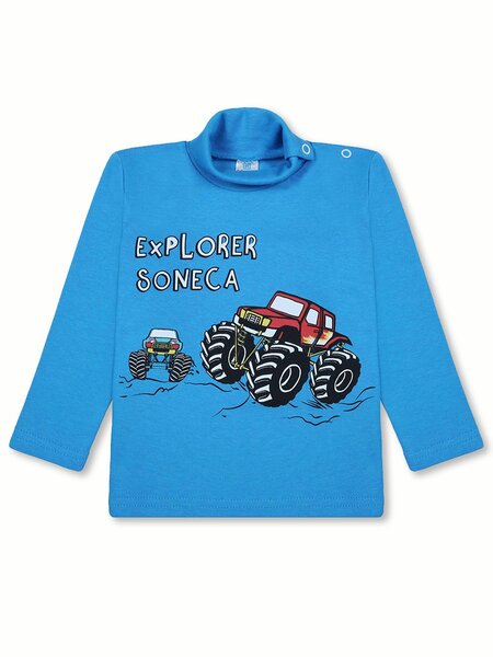 Водолазка Мальчикам Bonito Синий Машины (фото 1)