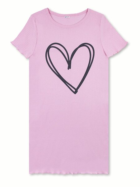 Сорочка Девочкам Юлала Розовый Сердце (фото 1)