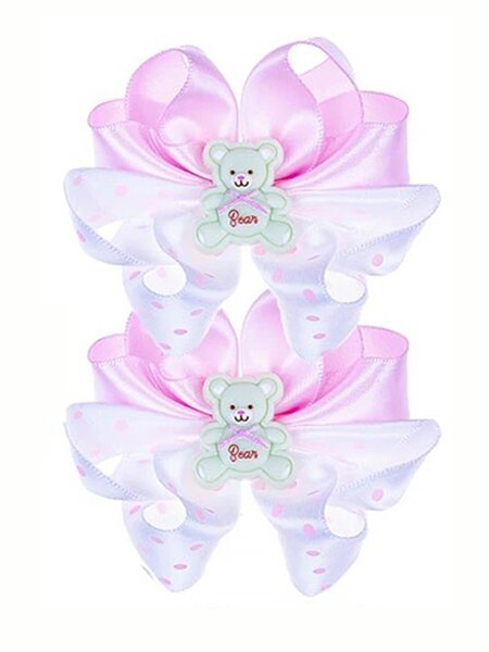 Бантик на резинке, 2 шт Девочкам Baby`s joy Микс Мишка (фото 1)