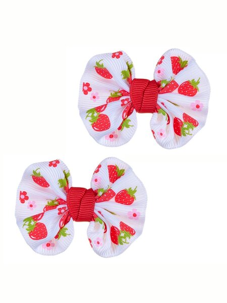 Бантик на резинке, 2 шт Девочкам Baby`s joy Микс Ягоды (фото 1)