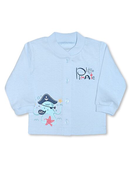 Кофточка Новорождённым Лунёва Голубой Пират (фото 1)