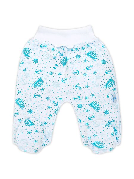 Ползунки Новорождённым Россия Белый; Бирюзовый Море (фото 1)
