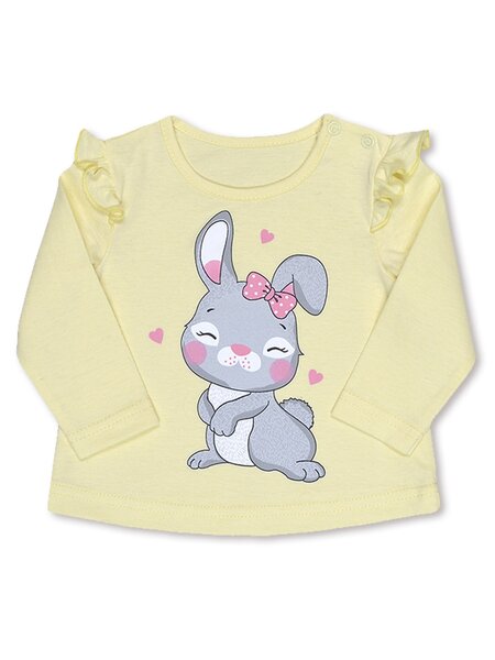 Кофточка Новорождённым Лунёва Жёлтый Зайка (фото 1)