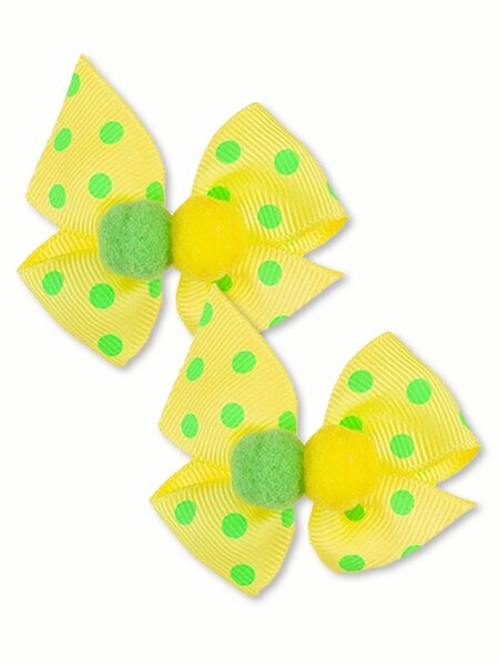 Бантик на резинке, 2 шт Девочкам Baby`s joy Микс Горох (фото 1)