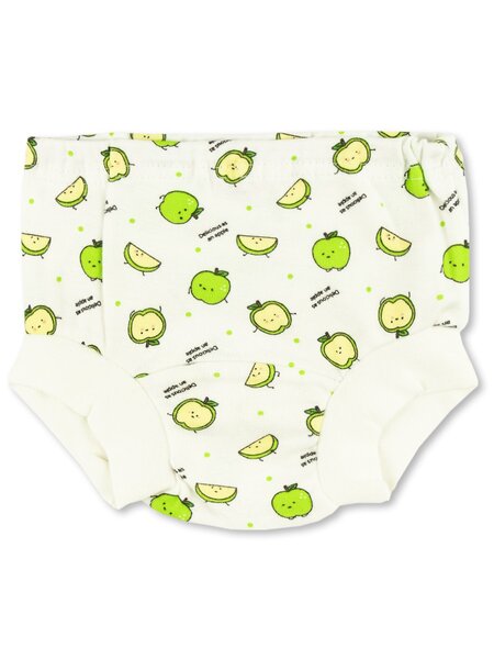 Трусы под памперс Новорождённым Юлала Белый Яблоки (фото 1)