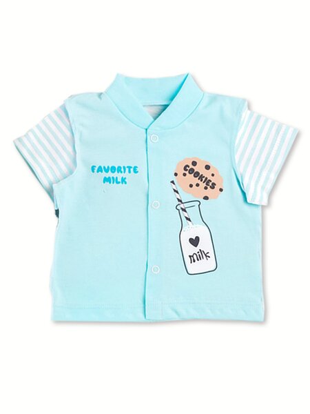 Кофточка Новорождённым Россия Голубой Надпись (фото 1)