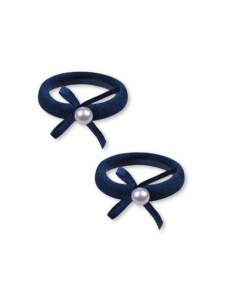Резинка для волос, 2 шт Девочкам Baby`s joy Чернильный Бантик (фото 1)