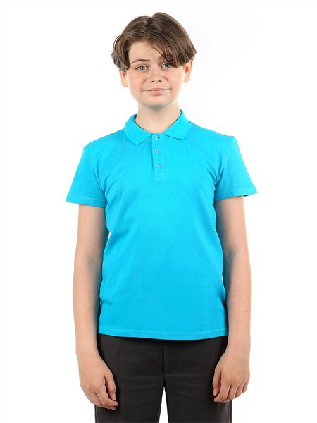 Поло Мальчикам N.o.a. Бирюзовый Без рисунка (фото 1)
