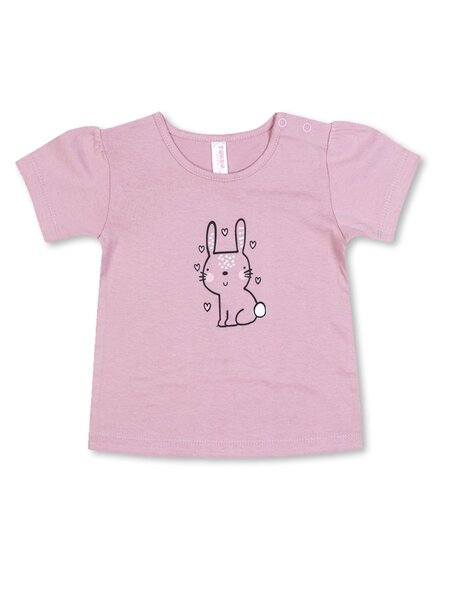 Футболка Девочкам Takro Розовый тёмный Зайка (фото 1)