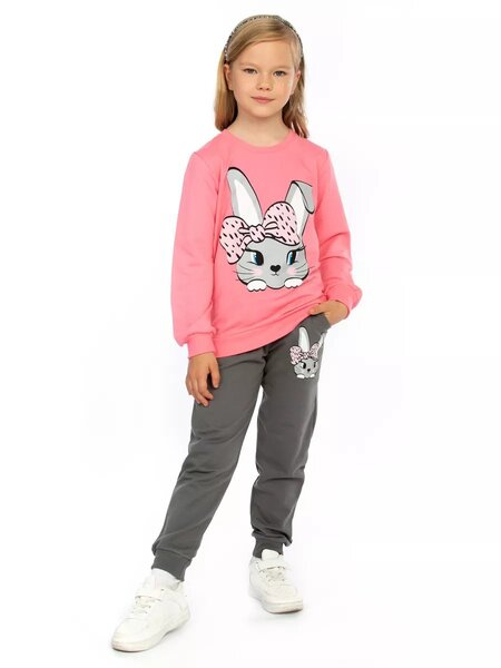 Костюм Девочкам Baby style Розовый; Серый Зайка (фото 1)
