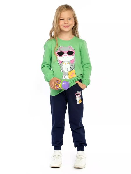 Костюм Девочкам Baby style Салатовый; Чернильный Зайка (фото 1)