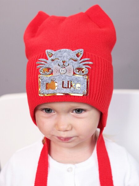 Шапка Девочкам Россия Микс Кошка (фото 1)