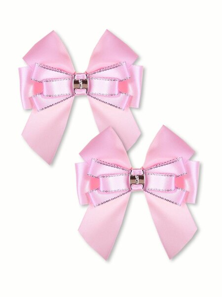 Бантик на резике, 2 шт Девочкам Baby`s joy Розовый Без рисунка (фото 1)