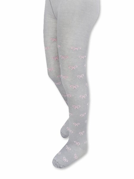 Колготки Девочкам Борисоглебский трикотаж Серый Бантики (фото 1)