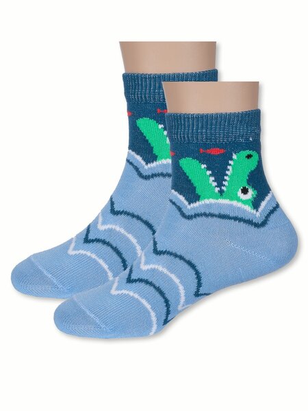 Носки Мальчикам Борисоглебский трикотаж Синий светлый Крокодил (фото 1)