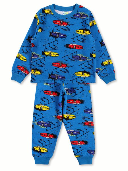 Пижама Мальчикам Узбекистан Синий Машины (фото 1)