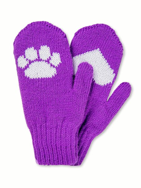 Варежки Девочкам Россия Фиолетовый Лапки (фото 1)