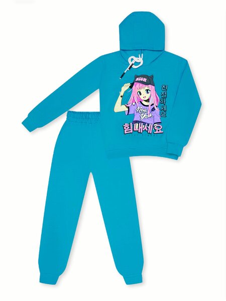 Костюм Девочкам Россия Бирюзовый Девочка (фото 1)