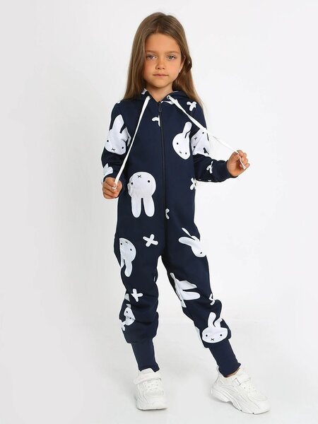 Комбинезон Девочкам Ивашка Чернильный Зайки (фото 1)