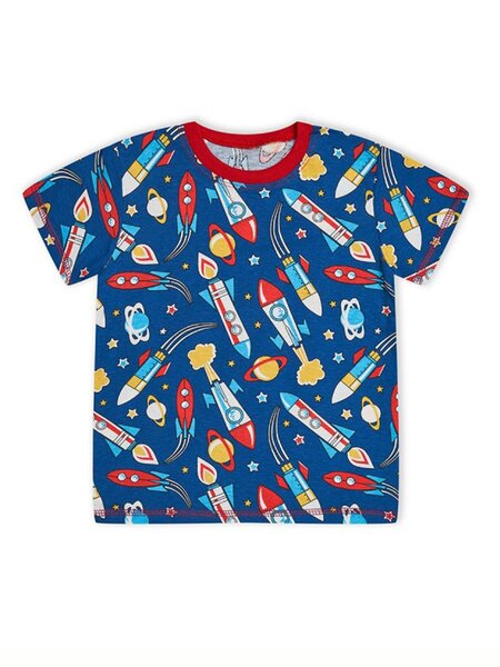 Футболка Мальчикам Россия Синий Космос (фото 1)
