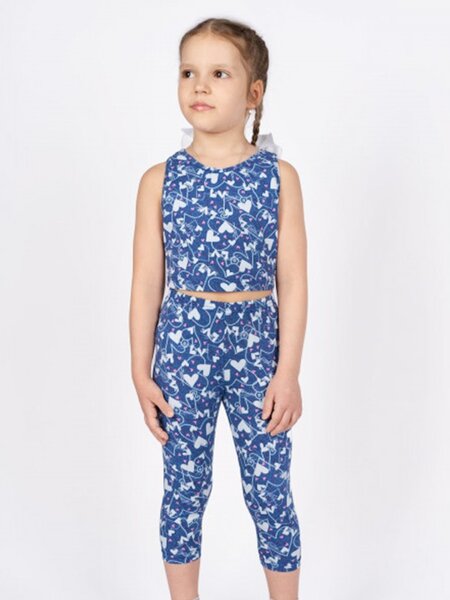 Бриджи Девочкам Be friends Синий Сердечки (фото 1)