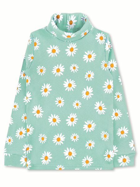 Водолазка Девочкам Юлала Мятный Цветы (фото 1)