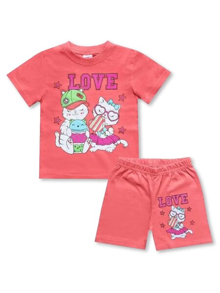 Костюм Девочкам Узбекистан Персиковый Кошки (фото 1)