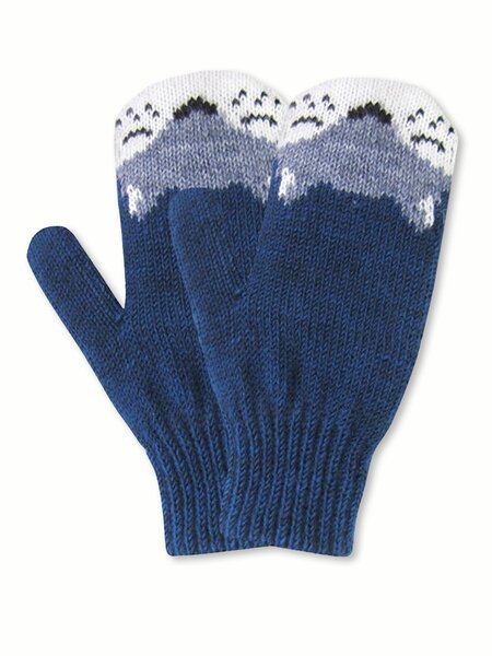 Варежки Мальчикам Россия Серо-синий Белочка (фото 1)