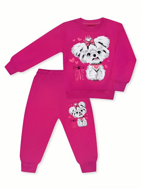 Костюм Девочкам Россия Малиновый Собачка (фото 1)