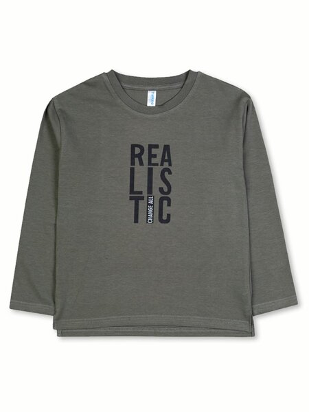 Лонгслив Мальчикам Takro Хаки тёмный Надпись (фото 1)