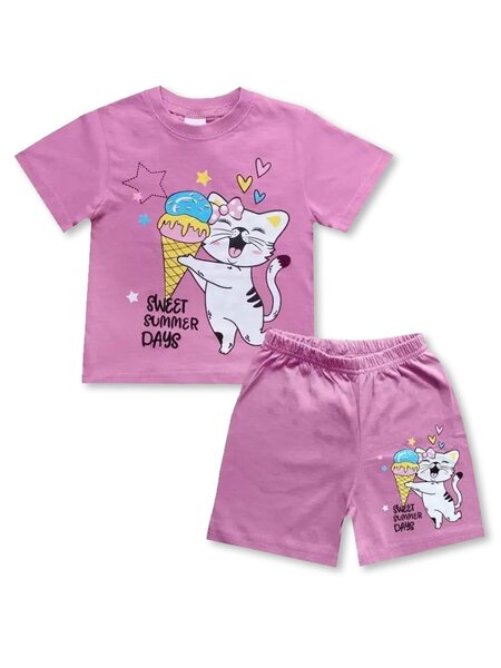 Костюм Девочкам Узбекистан Сиреневый Кошка (фото 1)