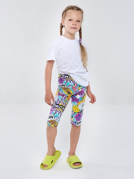 Бриджи Девочкам Россия Мультиколор Надписи (фото 1)