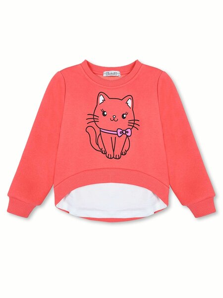 Джемпер Девочкам Bonito Персиковый Кошка (фото 1)