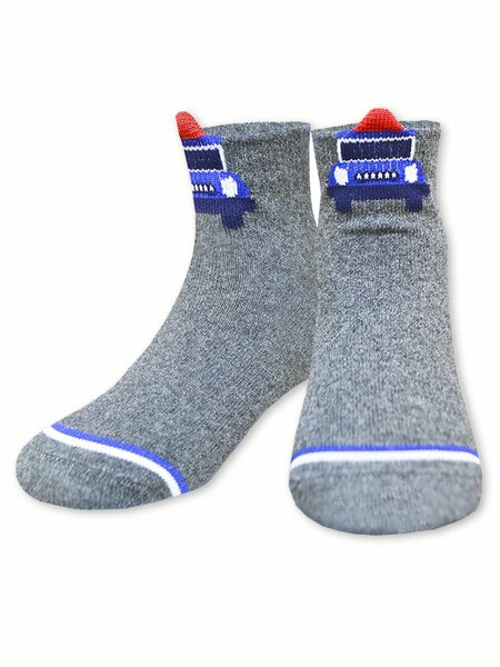 Носки Мальчикам Борисоглебский трикотаж Серый меланж Машинки (фото 1)